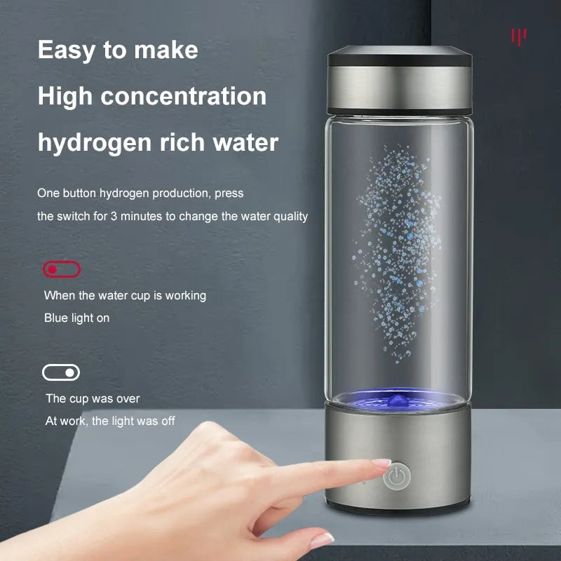 Hydrogen Infusion Flask Rechargeable Wellness Water Bottle 