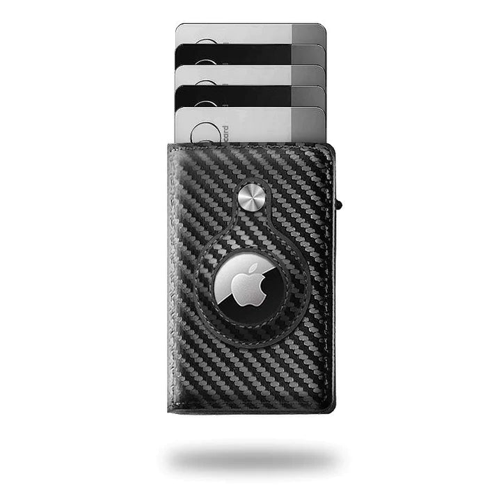 Carbon Fibre Airtag Wallet And Credit Card Holder